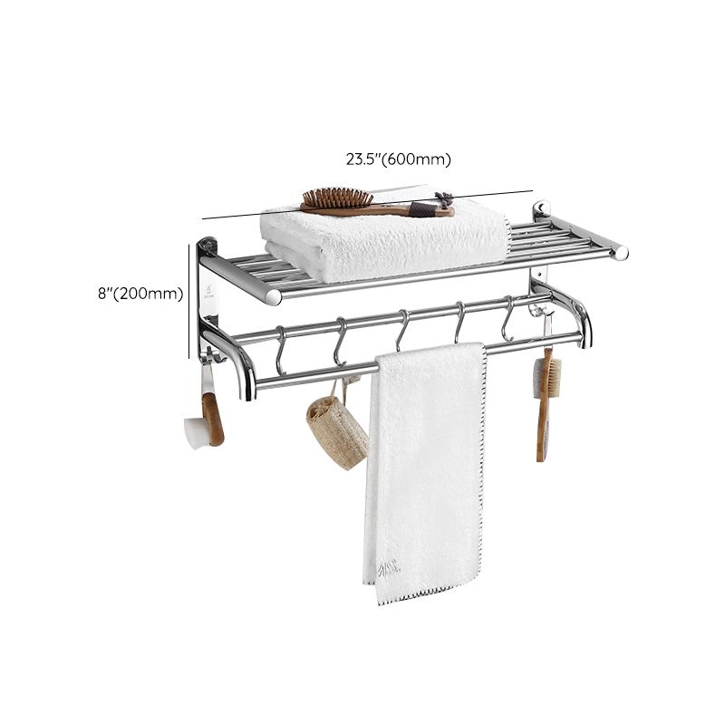 BowLift | Modern Bathroom Set with Bathroom Shelf/Towel Bar Polished Chrome Bathroom Accessory Set