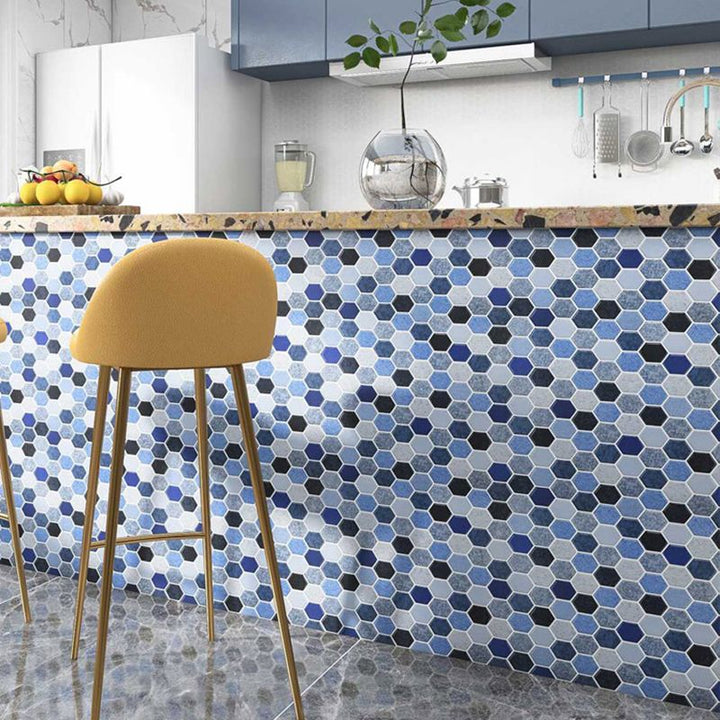 BowLift | Square Grout Tile Removable & Stick PVC 12" x 12" Removable & Stick Mosaic Tile 5-Pack