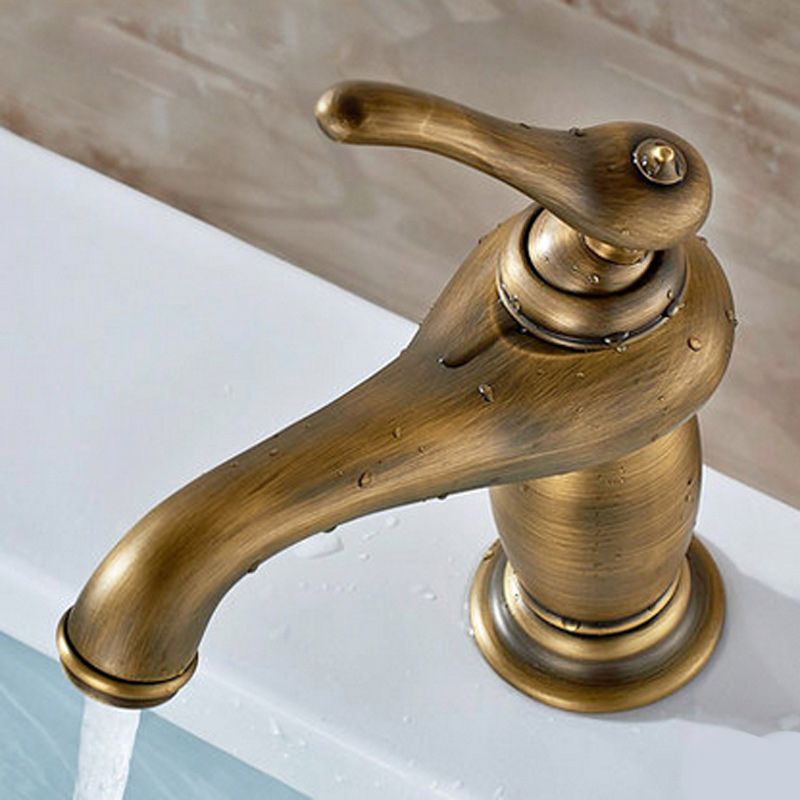 BowLift | Vintage Classic Vessel Faucet Lever Handle Low Arc Vessel Sink Bathroom Faucet