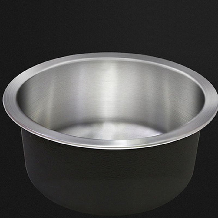 BowLift | Contemporary Single Basin Kitchen Sink Round Stainless Steel Sink with Drain Strainer Set