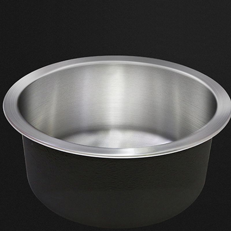 BowLift | Contemporary Single Basin Kitchen Sink Round Stainless Steel Sink with Drain Strainer Set