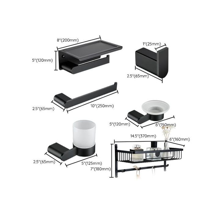 BowLift | Contemporary bathroom accessory single item or in set made of black metal