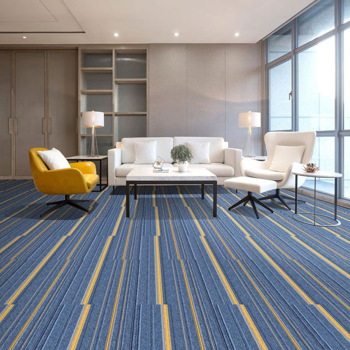 BowLift | Dark Color Level Loop Carpet Tile Non-Slip Self-Adhesive Indoor Office Carpet Tiles