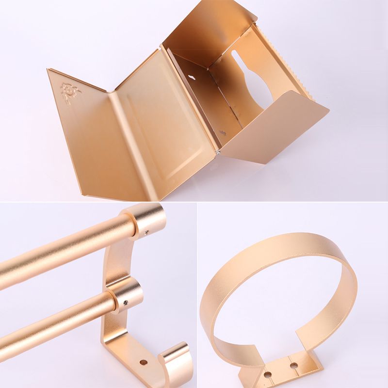 BowLift | 6-piece modern bathroom hardware set made of aluminum with towel holder/paper holder