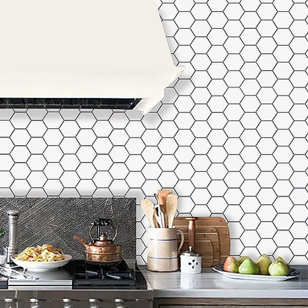 BowLift | Modern Peel-and-Stick Wall PVC Hexagon Peel-and-Stick Tile