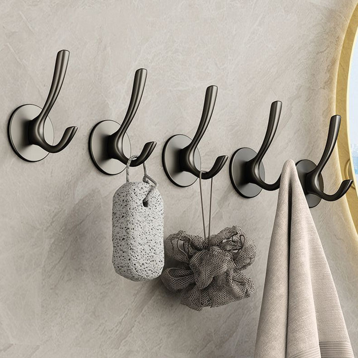 BowLift | 10-piece Bathroom Accessory Set Modern Matte Grey Bathrobe Hooks