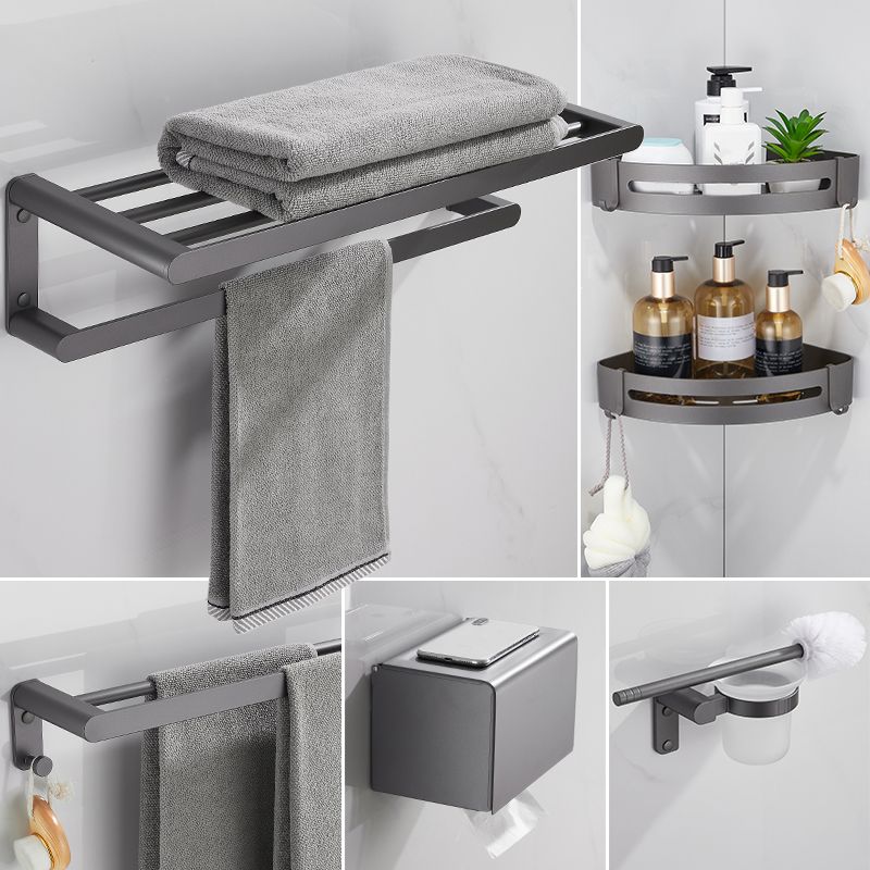 BowLift | Gray Bathroom Accessory Set Modern Bathroom Accessories Hardware Set