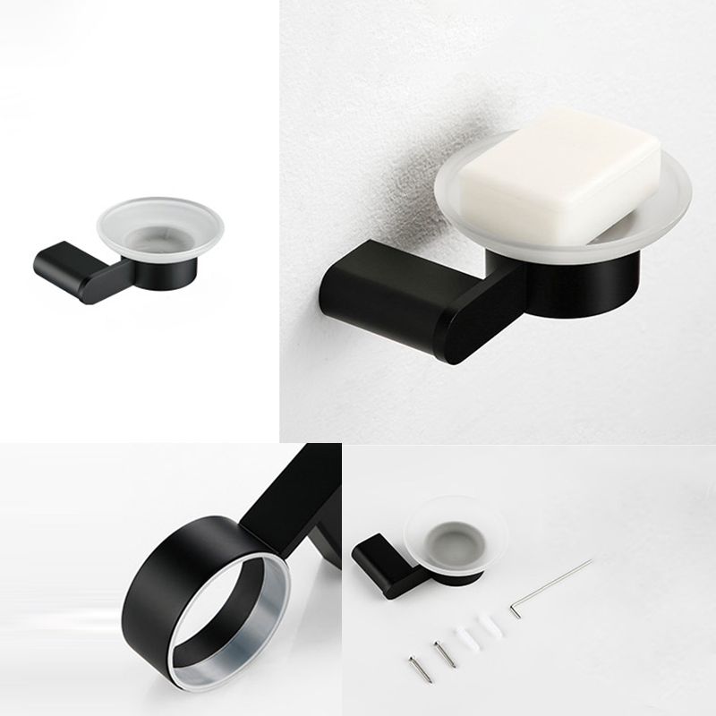 BowLift | Contemporary bathroom accessory single piece or in set made of black metal