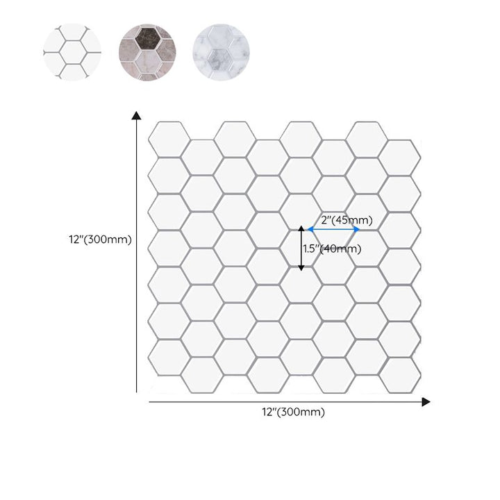 BowLift | Modern Peel-and-Stick Wall PVC Hexagon Peel-and-Stick Tile