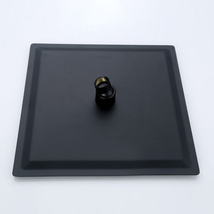 BowLift | Black Square Fest Shower Head Modern Style Wall Mounted Shower Head