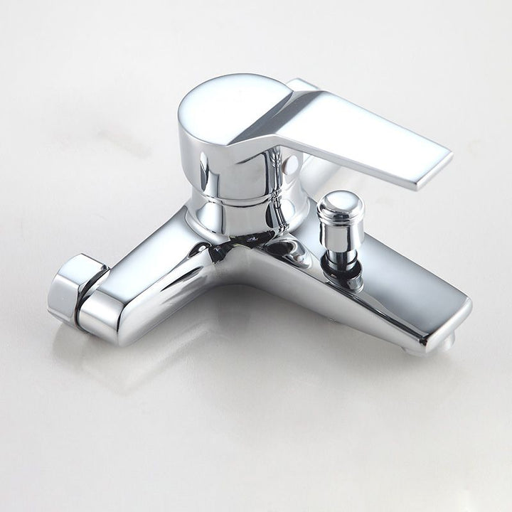 BowLift | Modern Silver Faucet Copper with 1-Handle 2-Hole Bathroom Faucet