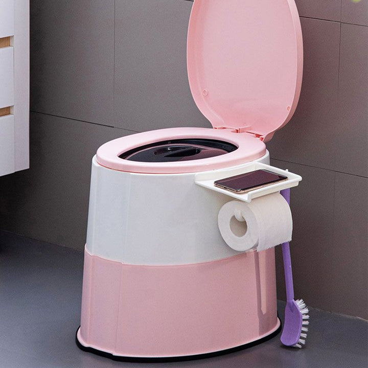 BowLift | Modern Flush Toilet Plastic Round Floor Mounted Toilet Bowl for Bathroom