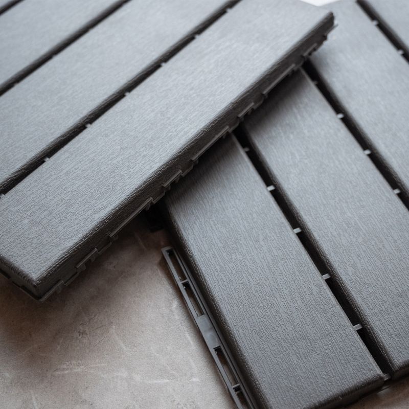 BowLift | Contemporary square wooden tile smooth brown engineered wood for patio garden