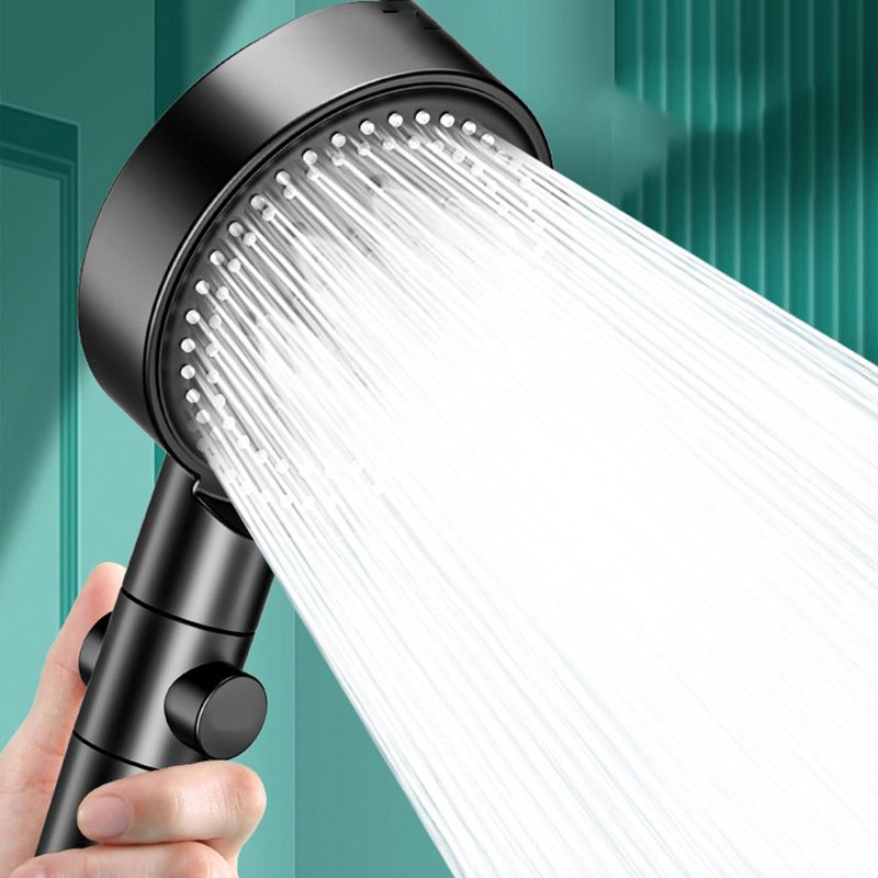 BowLift | Modern 6 Setting Shower Head Adjustable Spray Pattern Matt Black Round Shower Head