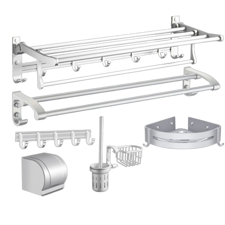 BowLift | Modern Bathroom Accessories Hardware Set Silver Bathroom Accessories Kit