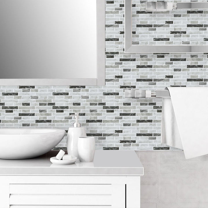 BowLift | Modern Peel & Stick Field Tile PVC Offset Joint Peel & Stick Subway Tile