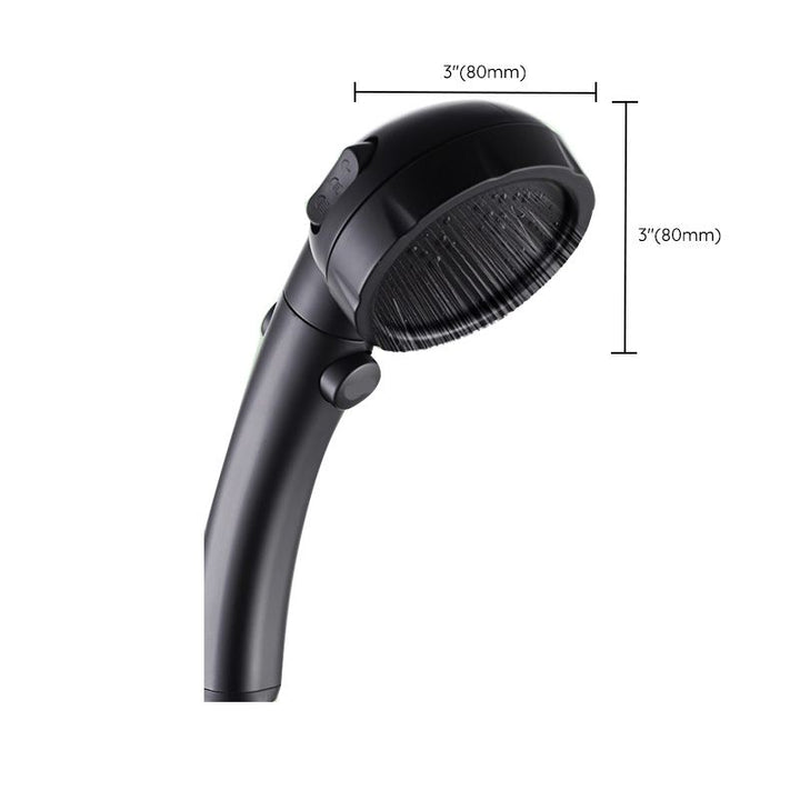 BowLift | Contemporary Showerhead Round Handheld Showerhead Combination in Black
