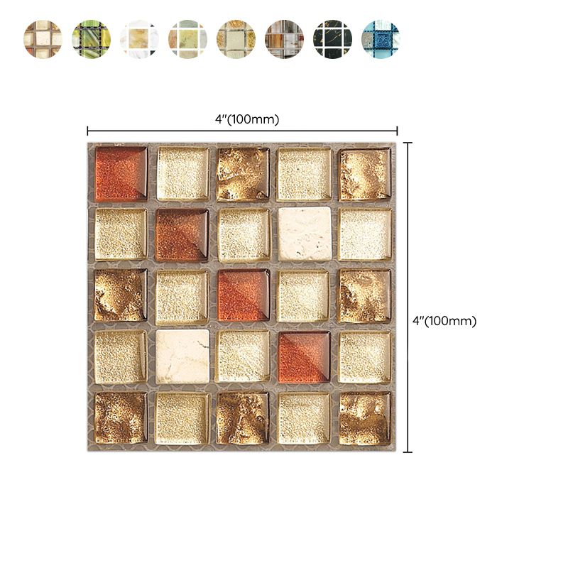 BowLift | PVC Square Peel & Stick Mosaic Tile Multicolored Backsplash & Wall Tile
