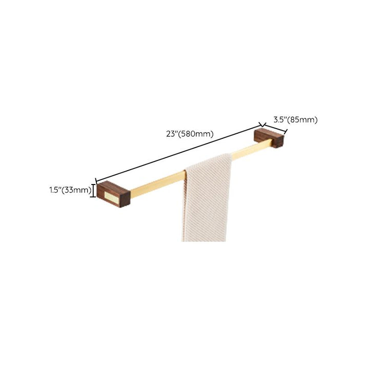 BowLift | Wood and Aluminum Bath Hardware Set Golden Bathroom Accessory Set