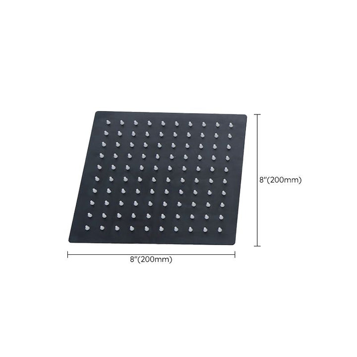 BowLift | Black Square Fixed Shower Head Modern Style Wall Mounted Shower Head