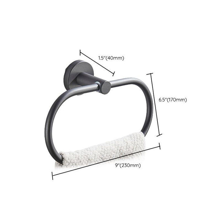 BowLift | Traditional Gray Brass Bathroom Hardware Set Towel Bar Bathroom Hardware Set