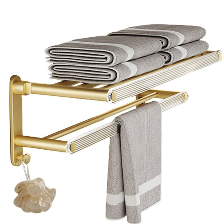 BowLift | Modern Bathroom Accessory Set made of Gold Metal and Acrylic Bath Accessory Set