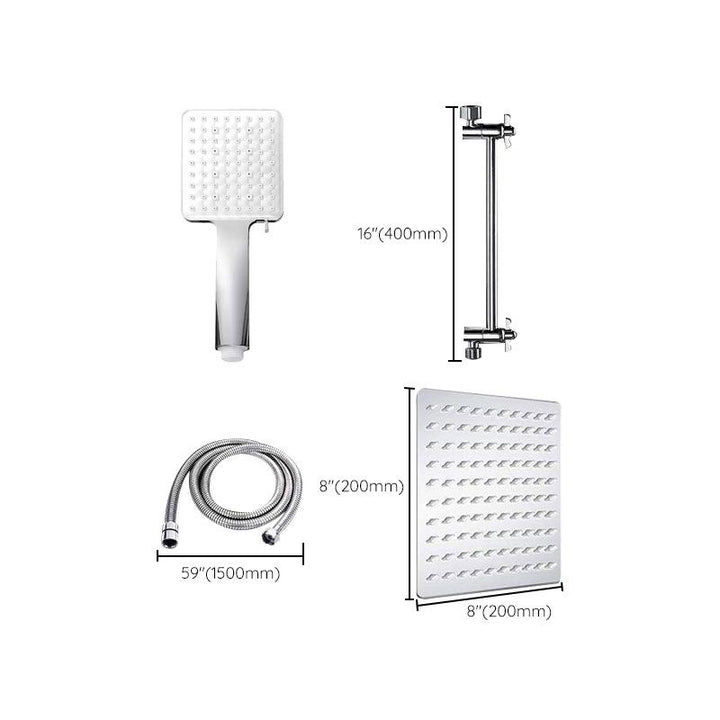 BowLift | Contemporary Shower Head Combination Polished Stainless Steel Wall-Mount Shower Head