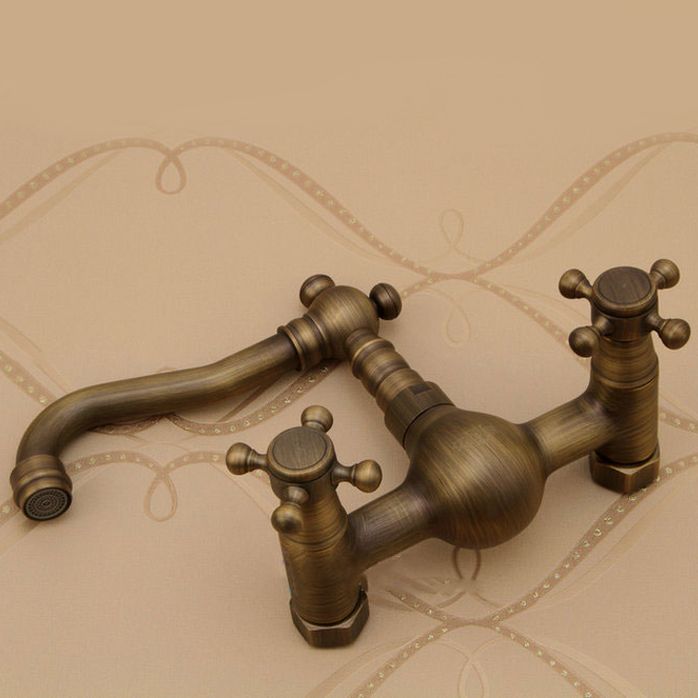 BowLift | Traditional Wall-Mounted Copper Clawfoot Bathtub Faucet Trim Low Arc Clawfoot Bathtub Faucet
