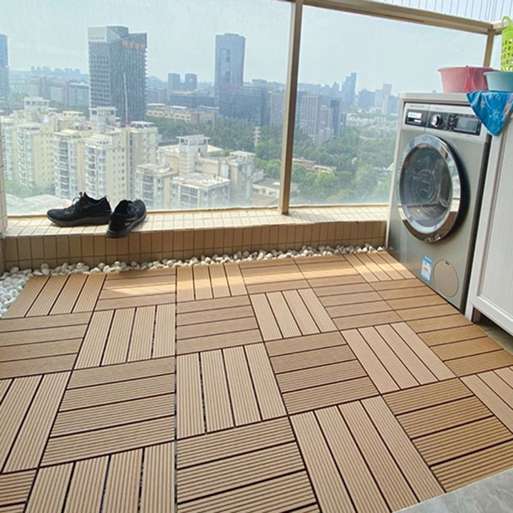 BowLift | Square PVC Deck/Patio Floor Tiles Interlocking Installation Outdoor Patio Tiles