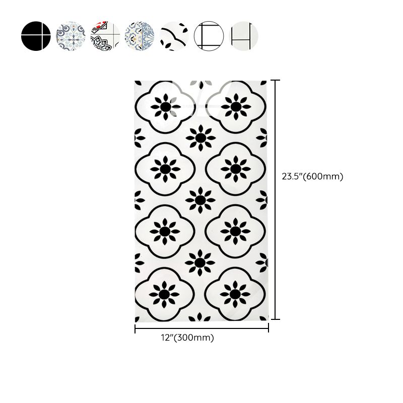 BowLift | PVC Peel and Stick Tile 12" x 23" Rectangular Grid Waterproof Peel and Stick Tiles 10 Pack