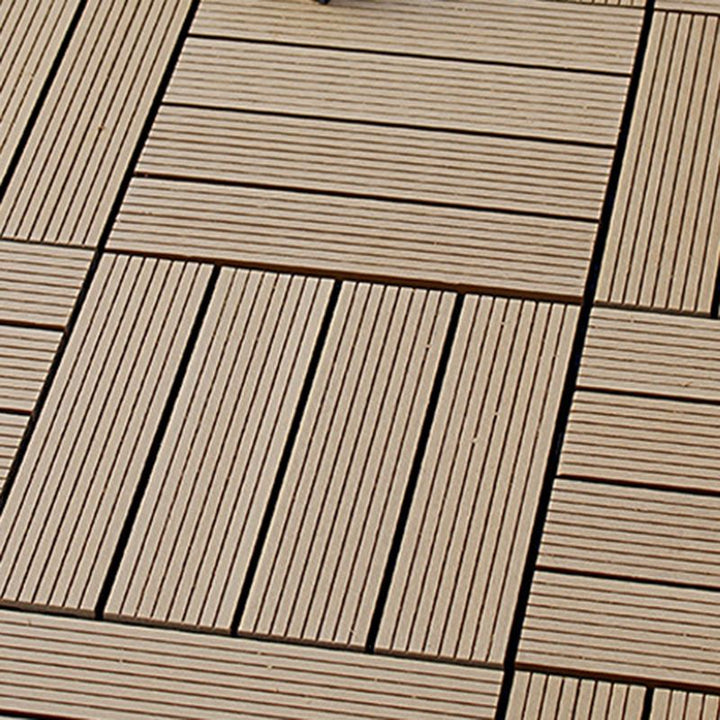 BowLift | 12" X 12" 4-Slat Square Deck/Patio Floor Tiles Snap Installation Floor Plank Tiles