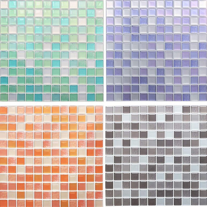 BowLift | Plastic Peel & Stick Mosaic Tile Waterproof Peel & Stick Mosaic Tile with Square Shape