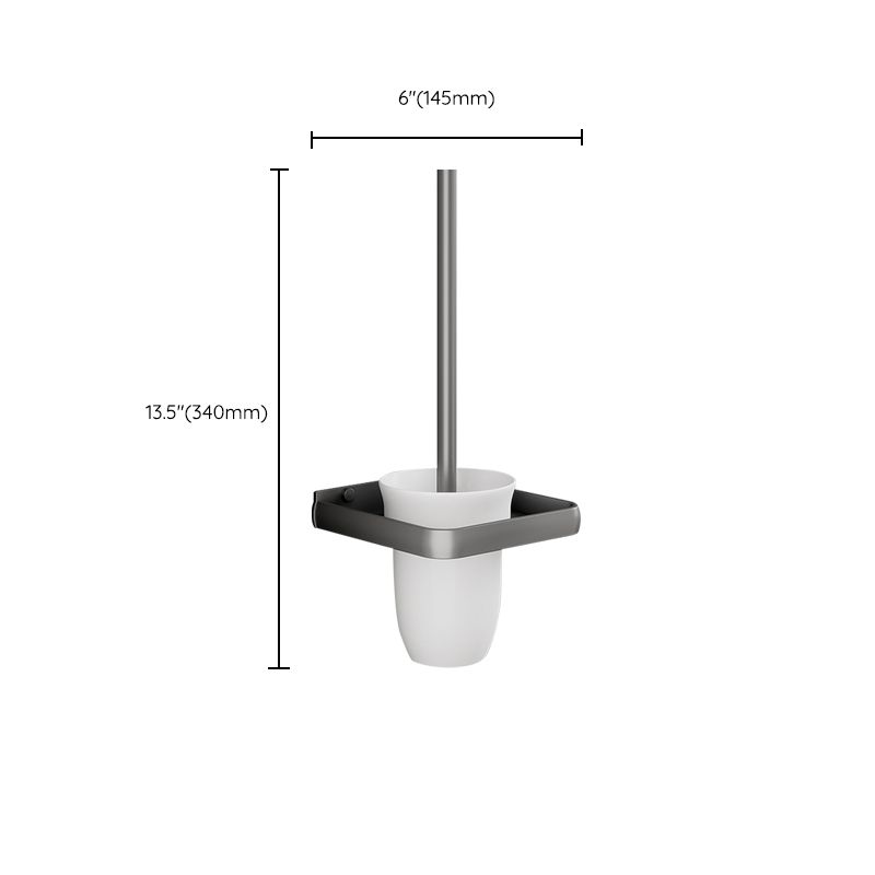 BowLift | Contemporary Bathroom Accessory Set Gray Aluminum Bathroom Shelf/Towel Rack/Bathtub Hook