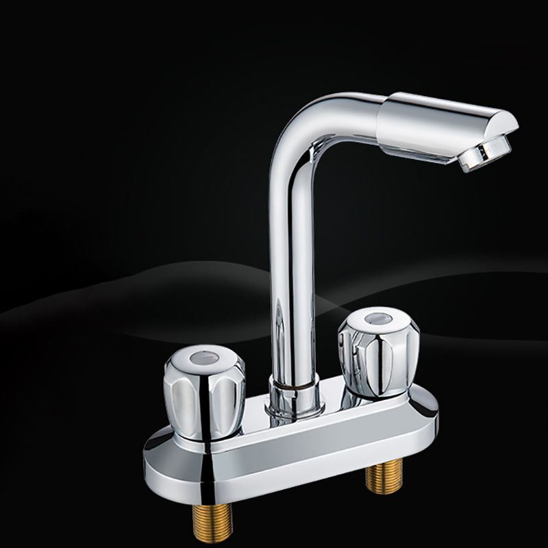 BowLift | Modern Style Bathroom Faucet Dual Handle Faucet Swivel Spout Faucet