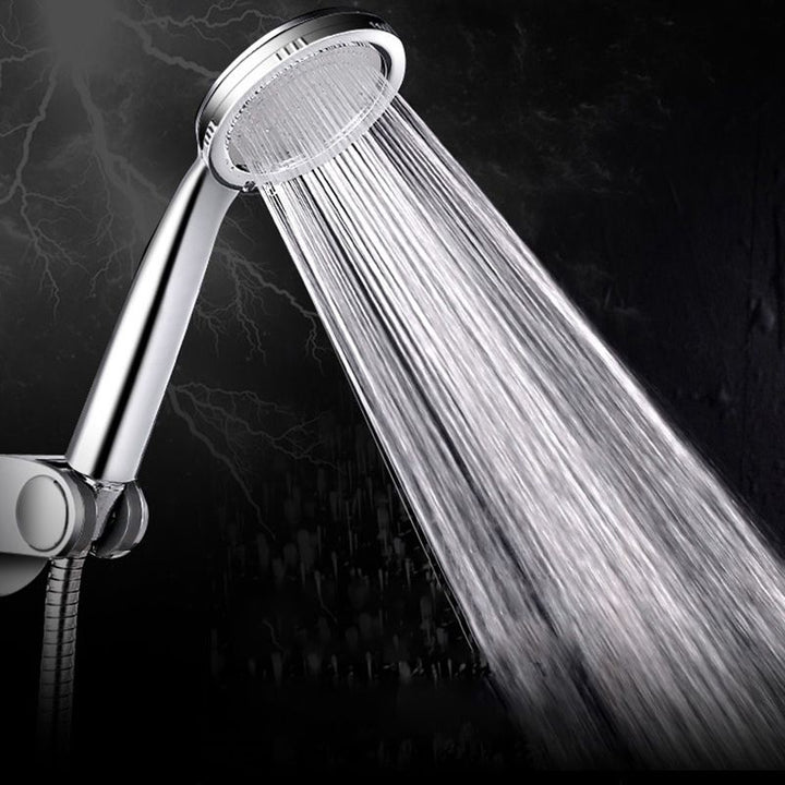 BowLift | Contemporary Silver Round Shower Head Water Efficient Standard Spray Head