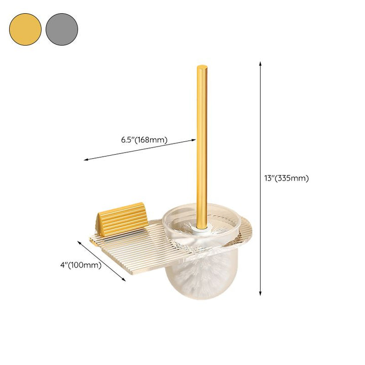 BowLift | Modern Bathroom Hardware Set Towel Rack Bathroom Shelf Gray/Gold Bathroom Hardware Set