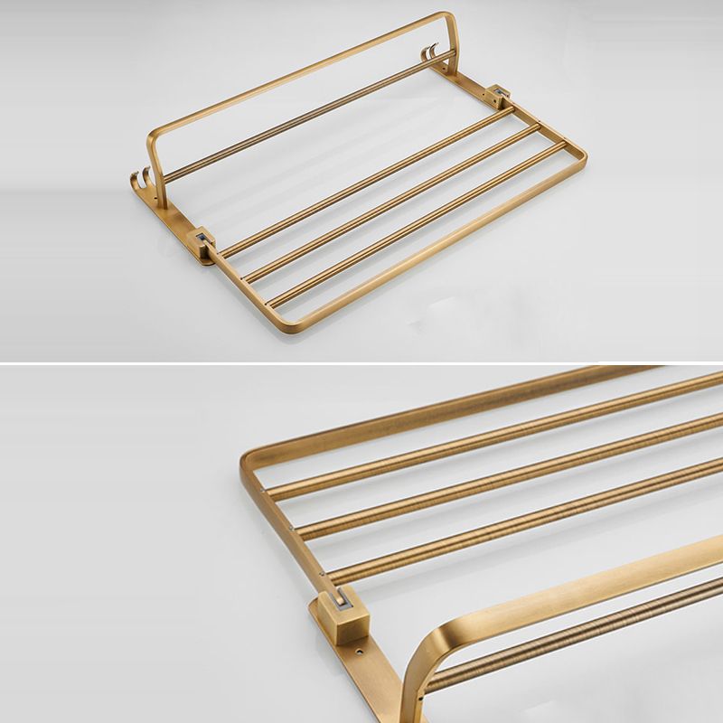 BowLift | Vintage Bronze Bathroom Accessories Set Brushed Brass Towel Rail/Paper Holder/Bath Shelf