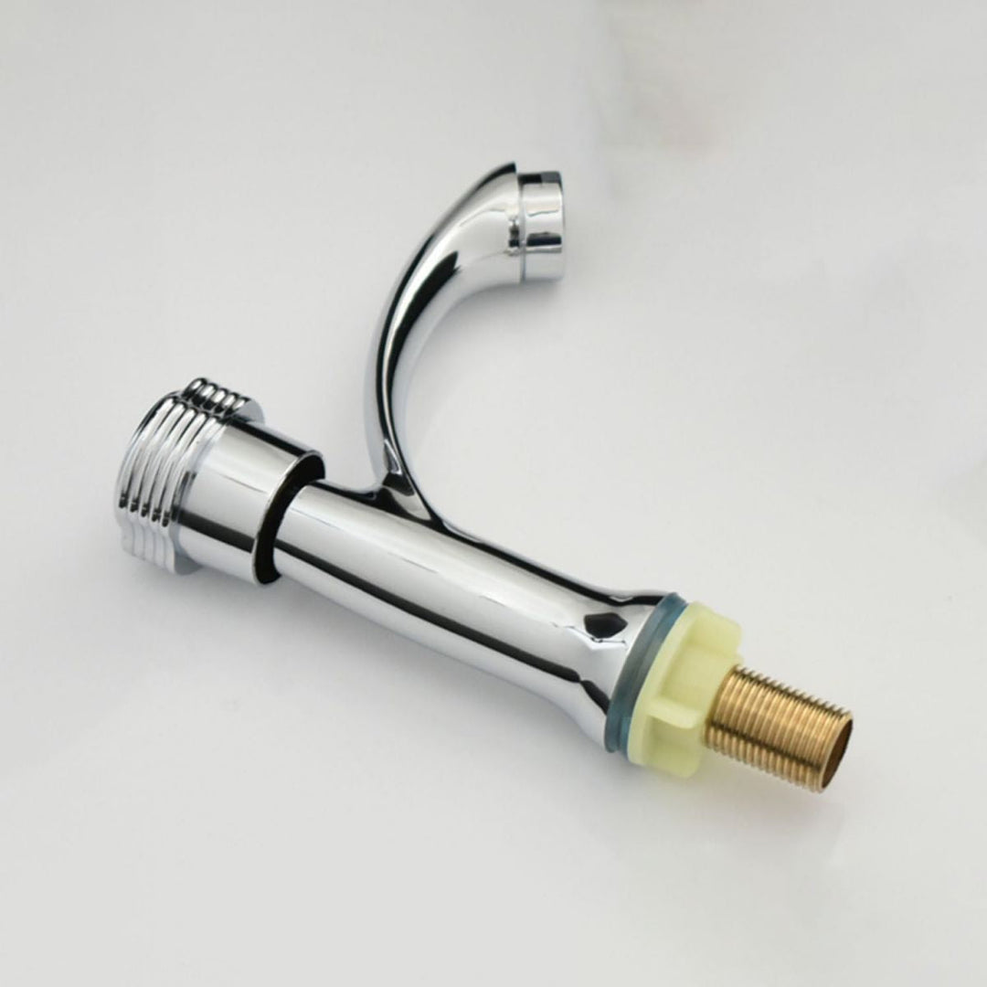 BowLift | Modern Bathroom Faucet Chrome Knob Handle with Water Hose Basin Faucet