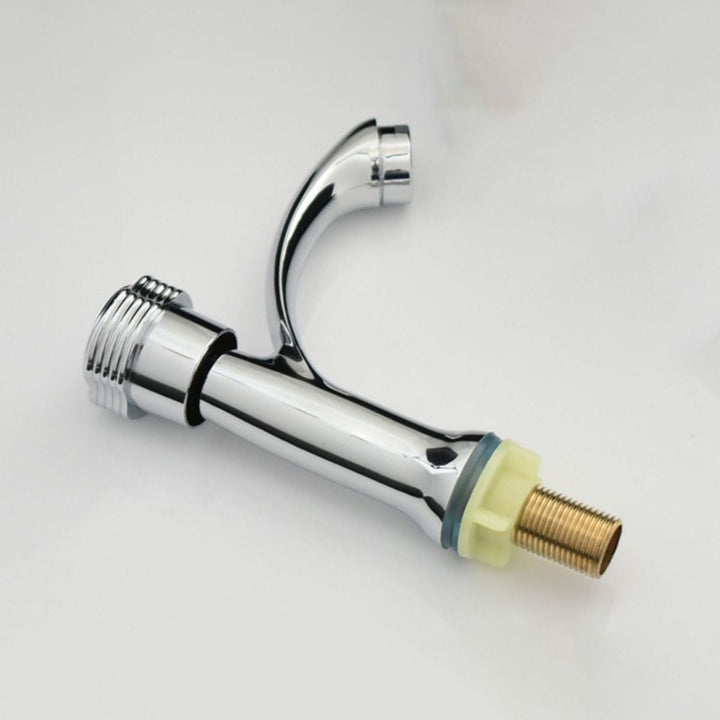 BowLift | Modern Bathroom Faucet Chrome Knob Handle with Water Hose Basin Faucet