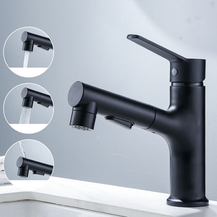 BowLift | Modern Basin Faucet Solid Copper Centered Sink Faucet for Bathroom