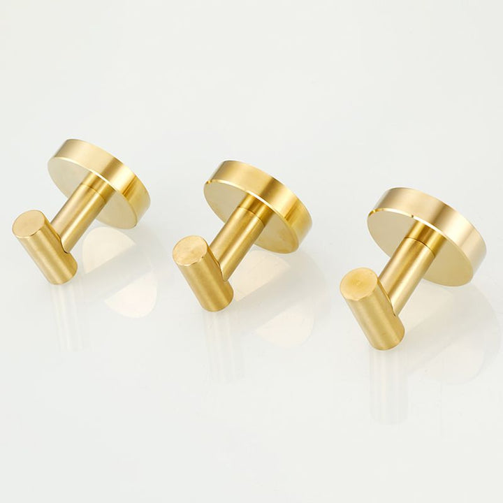 BowLift | Modern Bathroom Accessory Set Metal Coat Hooks in Polished Chrome/Gold