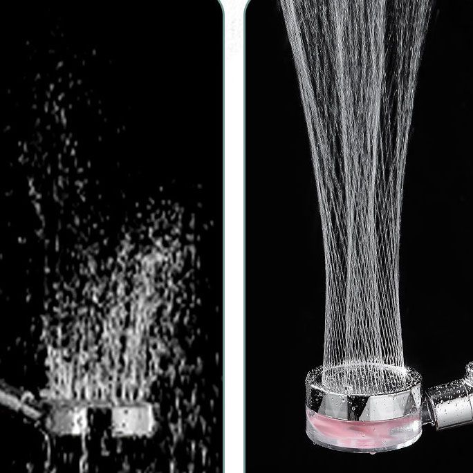 BowLift | Contemporary Shower Head Combination Handheld Shower Plastic Wall Mounted Silver Shower Head