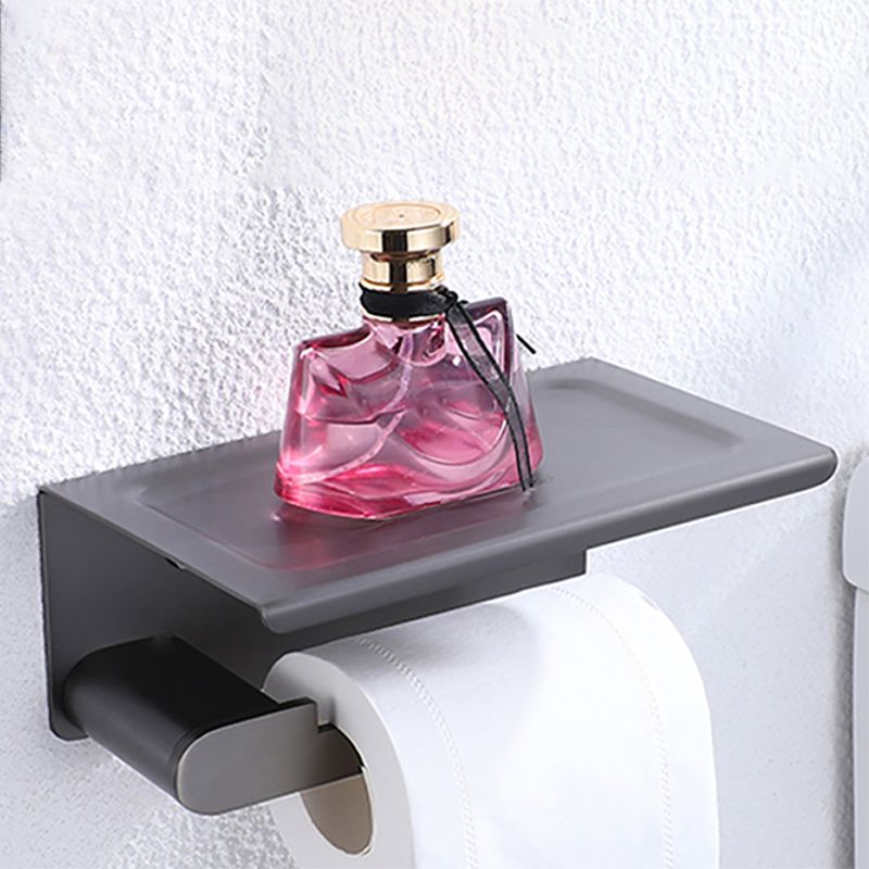 BowLift | Dark gray modern bathroom accessory set stainless steel bathroom accessory set