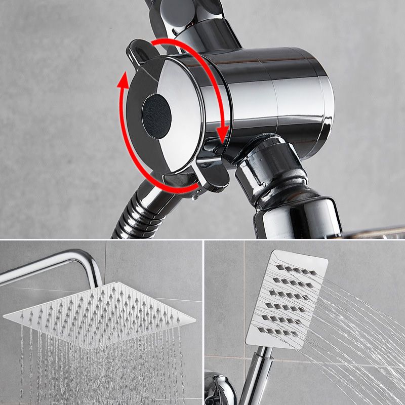 BowLift | Square Metal Double Shower Heads Modern Shower with Shower Hose