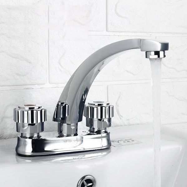 BowLift | Modern Style Vessel Faucet Copper Knob Handle Low Arc Vessel Faucet