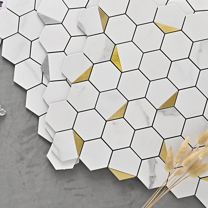 BowLift | Hexagonal Modern Peel and Stick Tiles Mosaic Tiles Peel and Stick Backsplashes