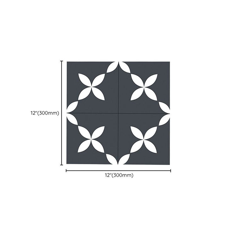 BowLift | Square Indoor Vinyl Floor Peel and Stick Floral Print Waterproof Vinyl Floor