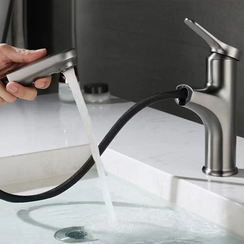 BowLift | Modern Style Sink Faucet Single Handle Low Arc Pull Out Copper Sink Faucet