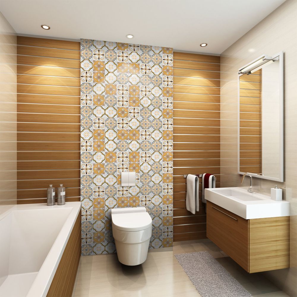 BowLift | Mosaic Tile Wallpaper Contemporary Plastic Wallpaper with Square Shape