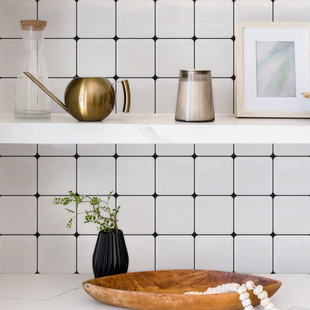 BowLift | Contemporary Wallpaper Mosaic Tile Peel & Stick Tile for Kitchen and Bath